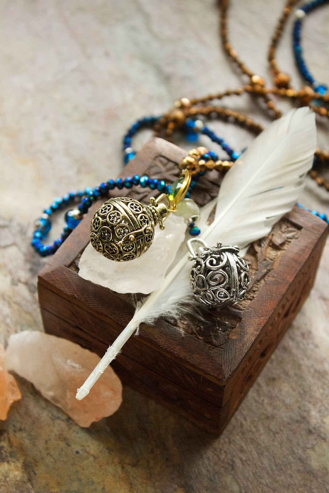 Treasure Chest bohemian beaded necklaces by Allison Beth Cooling