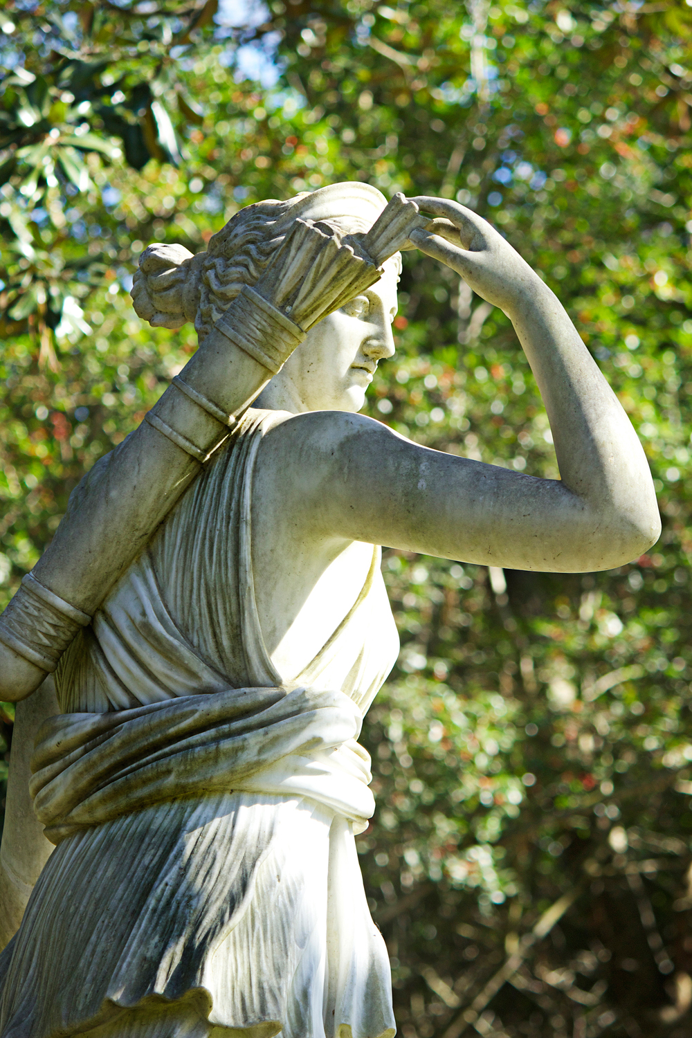 athena statue at bayou bend houston - photo copyright Allison Beth Cooling