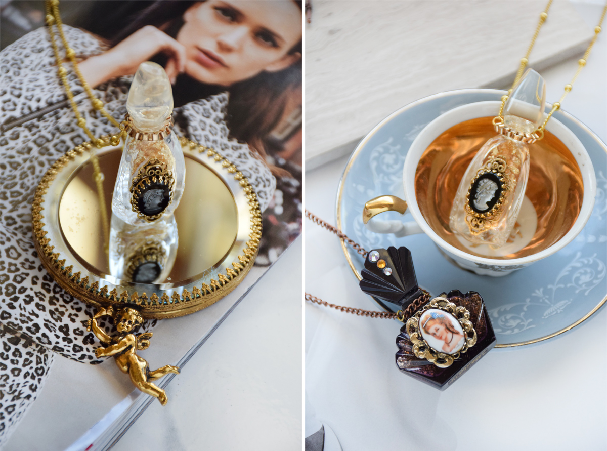 Perfume Potion Vintage Necklaces by Allison beth Cooling