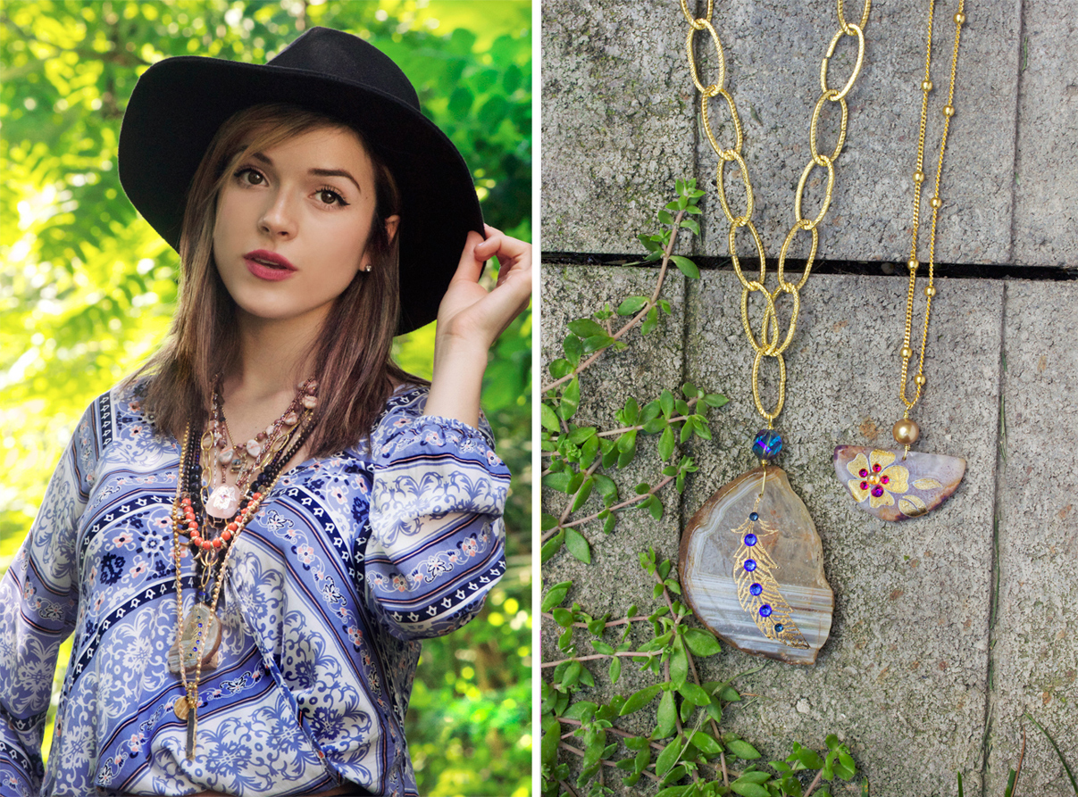 hippie style bohemian beaded necklaces by Allison Beth Cooling