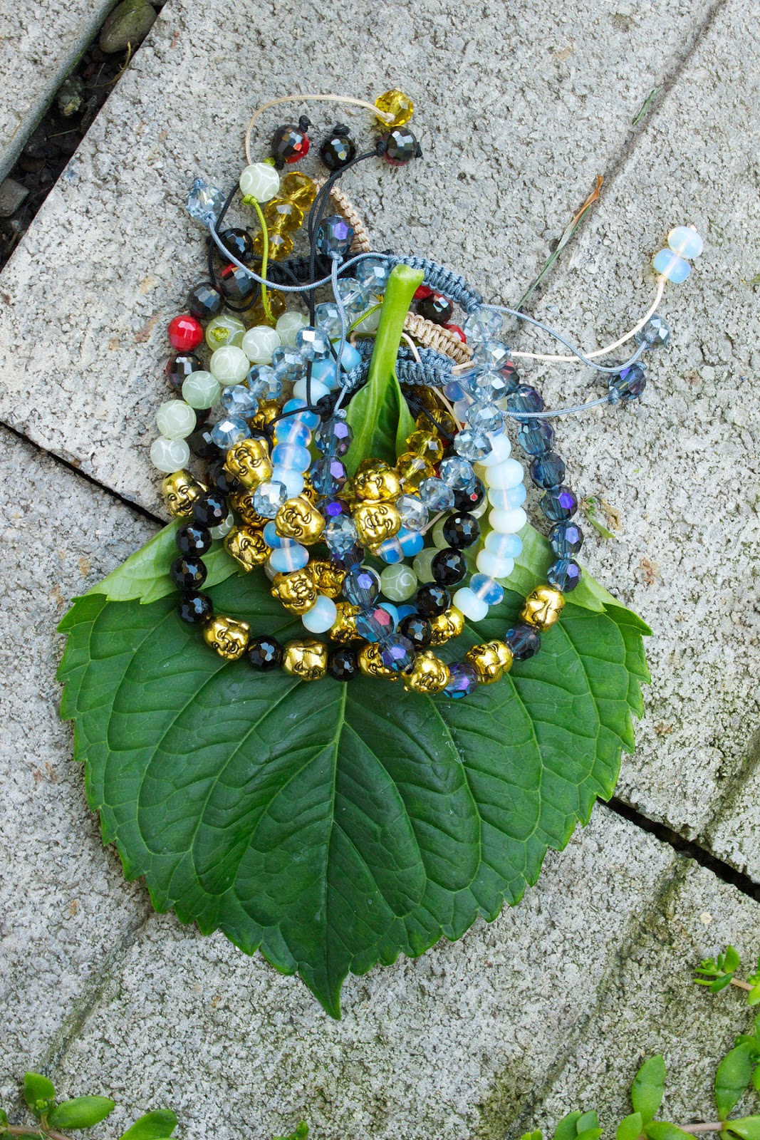 gemstone beaded buddha bracelets by Allison Beth Cooling