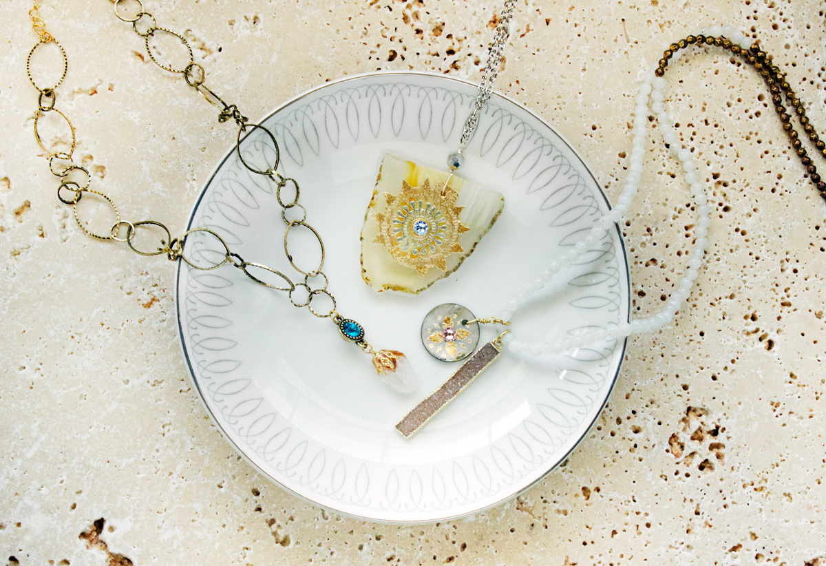 bohemian beaded necklaces by Allison Beth Cooling. Photo copyright Quiet Lion Creations