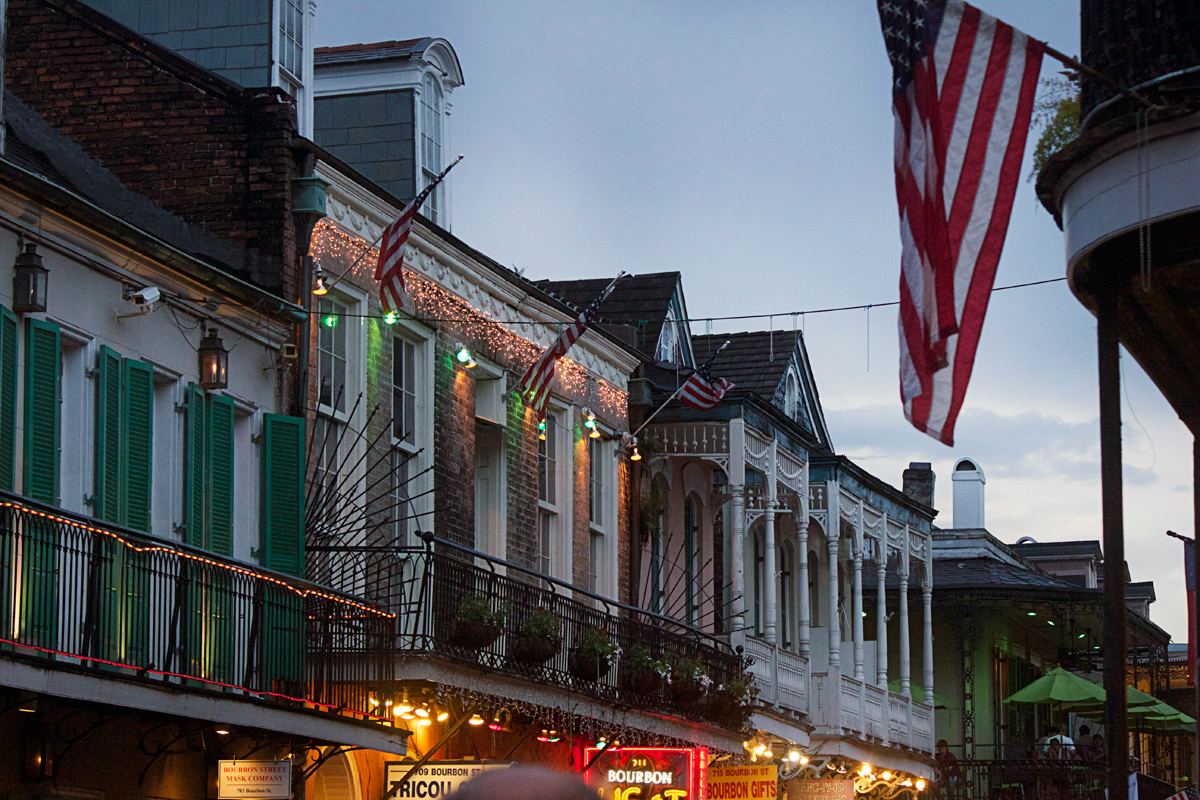 bourbon street at night - copyright Allison Cooling