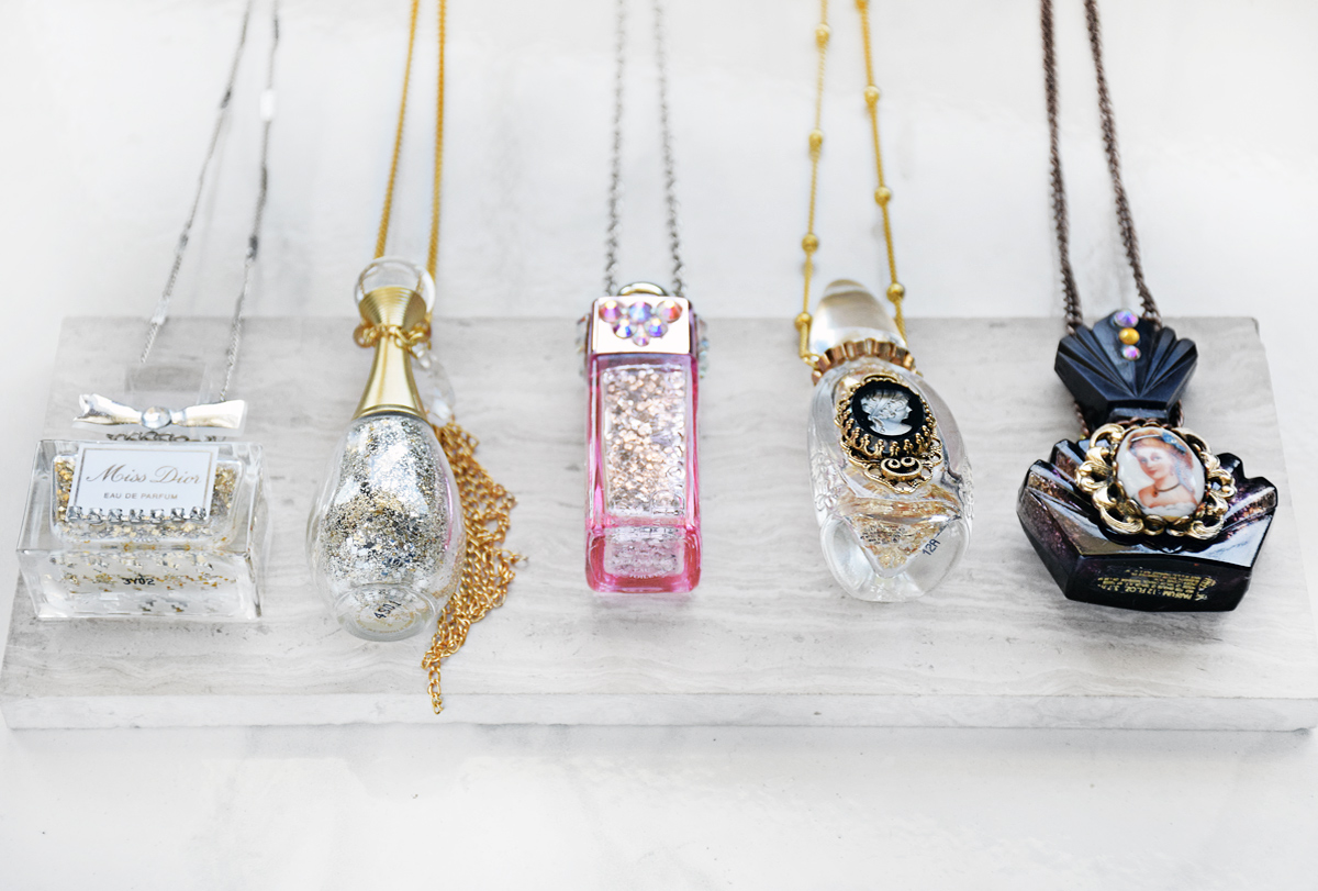 Perfume Potion Vintage Necklaces by Allison beth Cooling