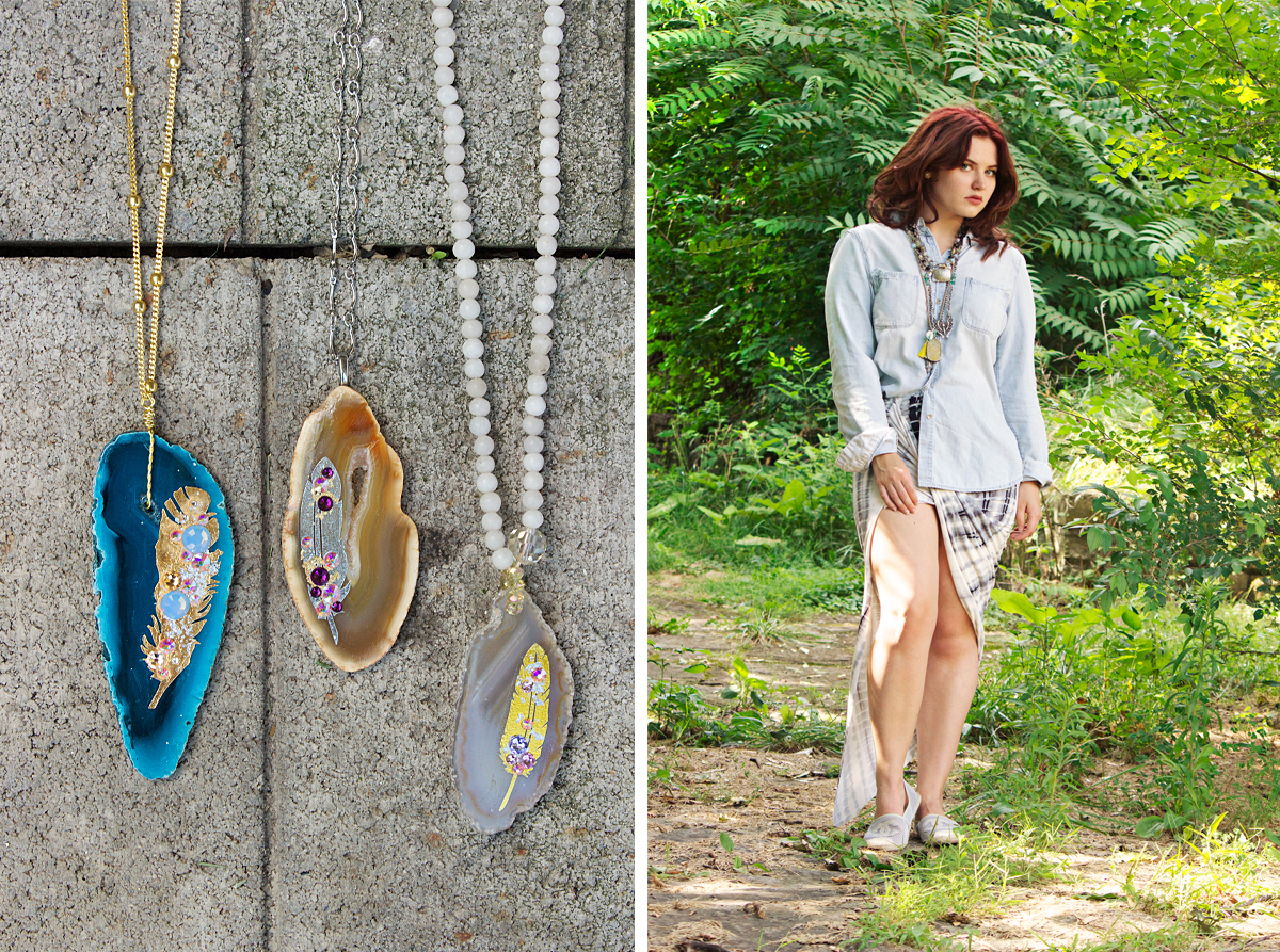 Swarovski agate necklaces by Allison Beth Cooling
