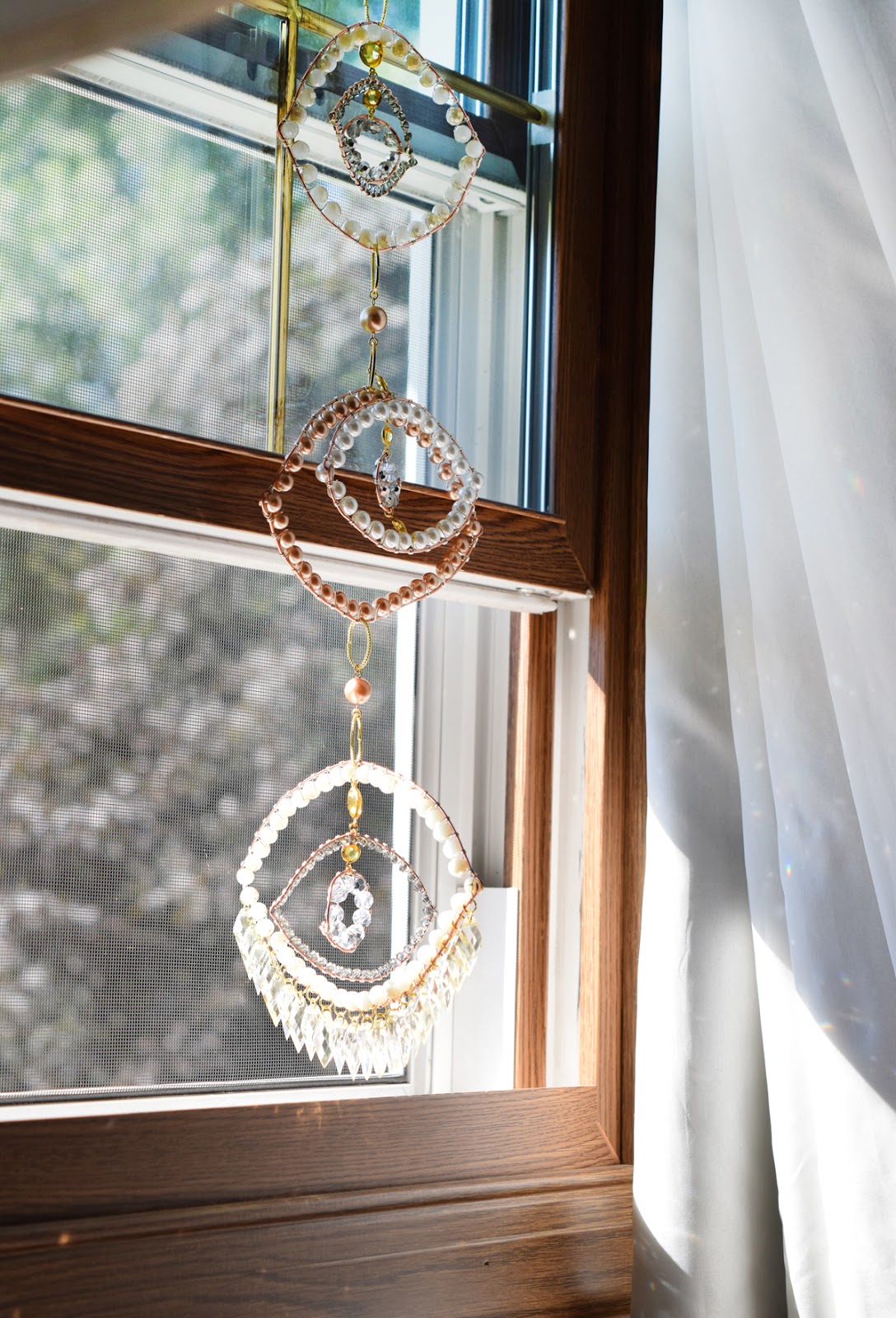 Third Eye Dreamcatcher: boho home decor by Allison Beth Cooling, quietlioncreations.com