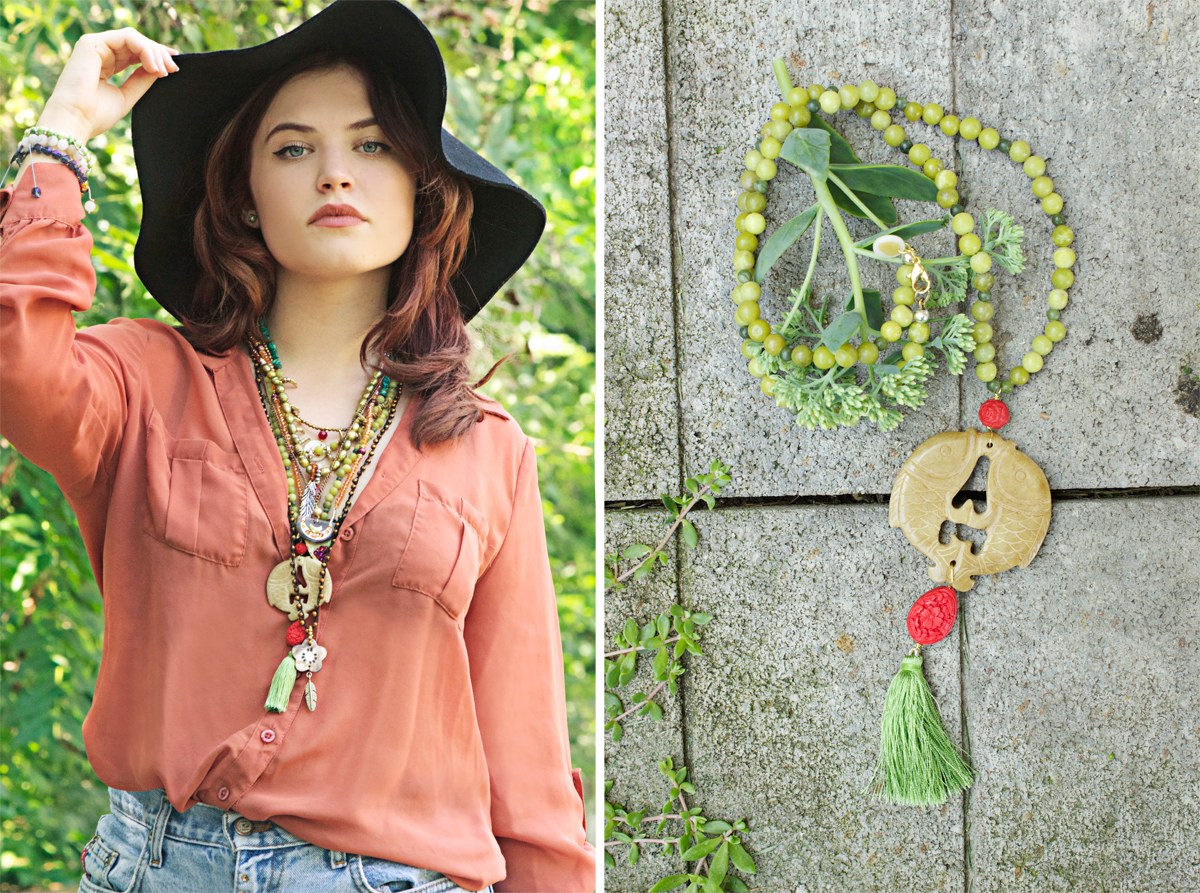 bohemian beaded necklaces for coachella by Allison Beth Cooling