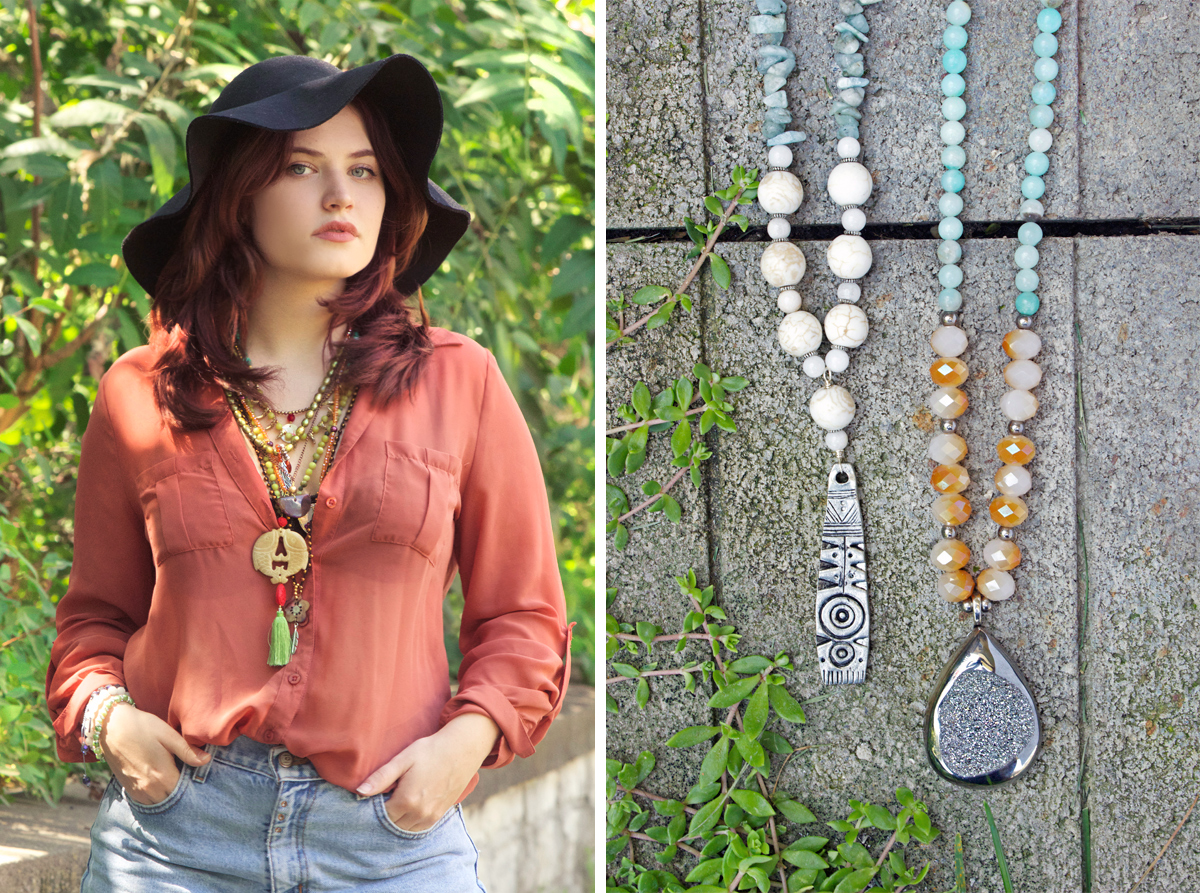 crystal druzy necklace by Allison Beth Cooling