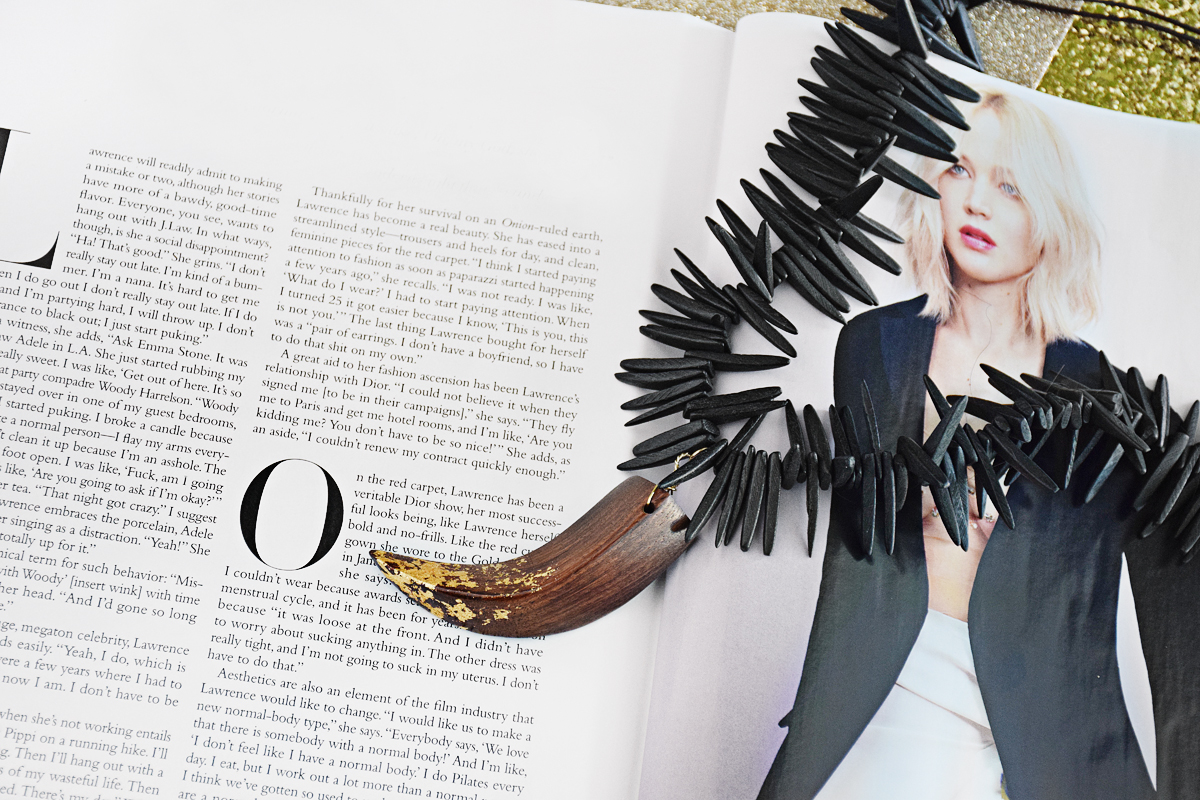 Bohemian Tusk Necklace by Allison Cooling, quietlioncreations.com