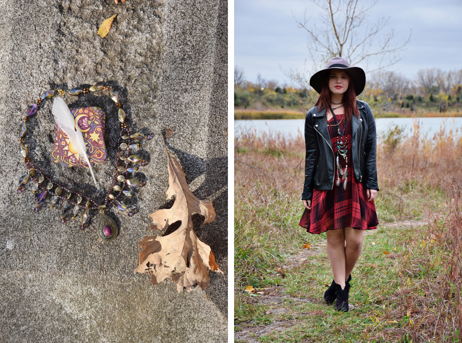 Beaded gypsy necklaces by Allison Beth Cooling