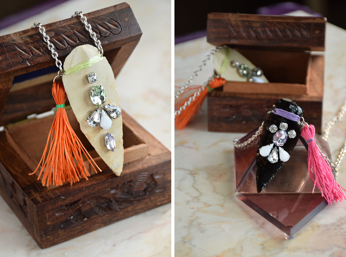 Mystic Arrowhead Necklace DIY by Quiet Lion Creations, quietlioncreations.com
