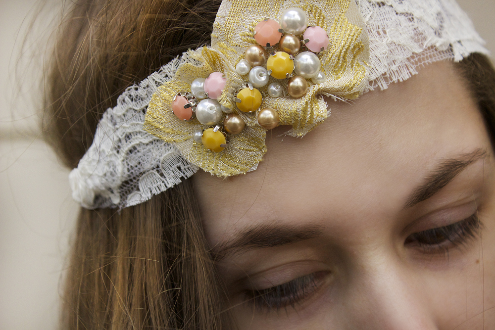 vintage lace headband diy by quiet lion creations