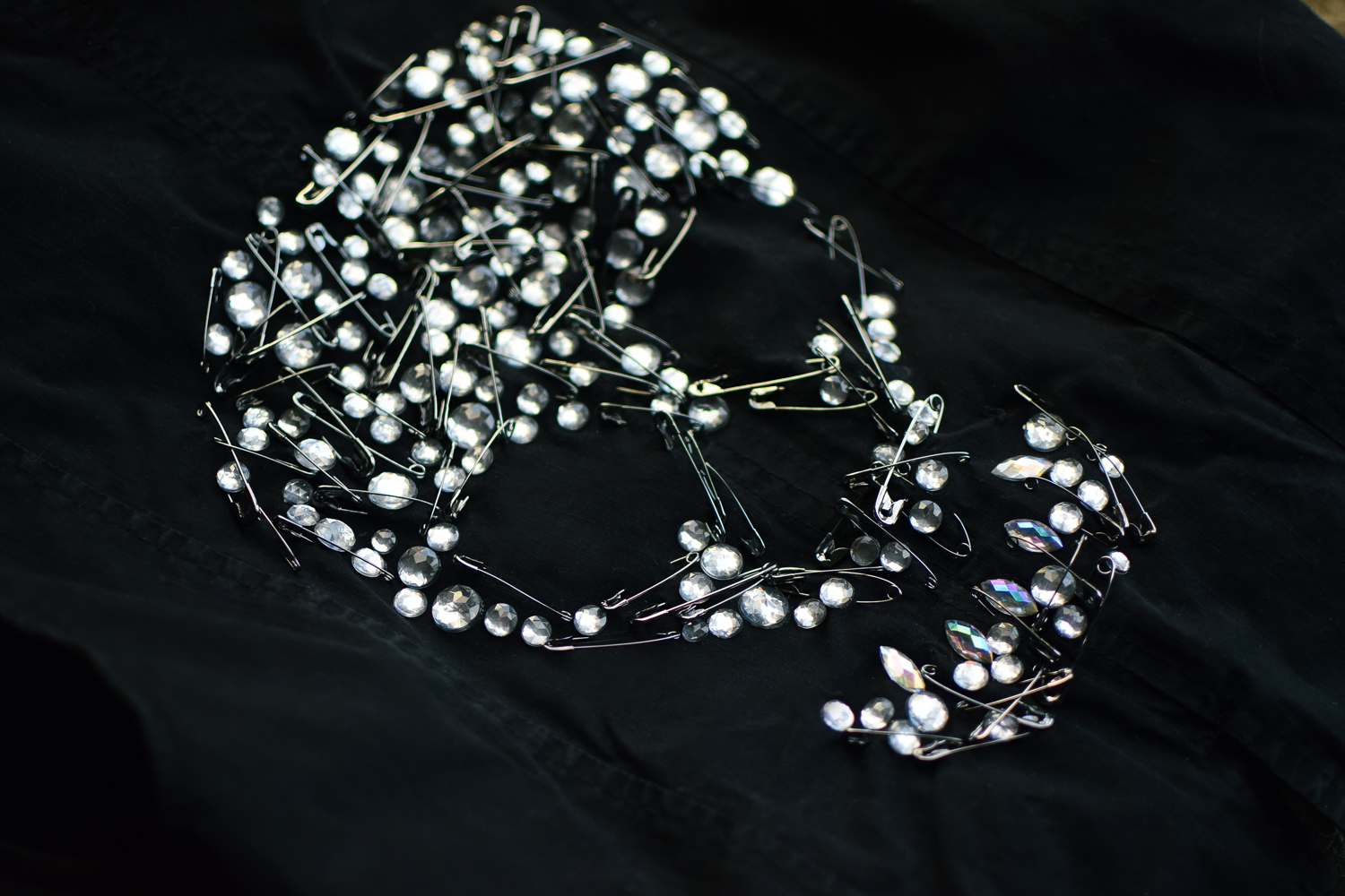 DIY Safety Pin Skull Vest