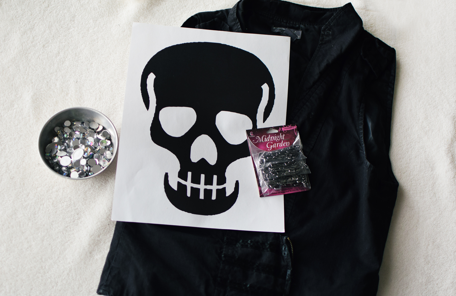 DIY Safety Pin Skull Vest