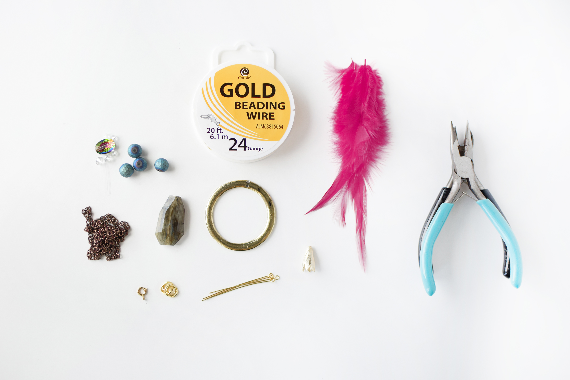 DIY Feather Daydream Necklaces by Quiet Lion Creations