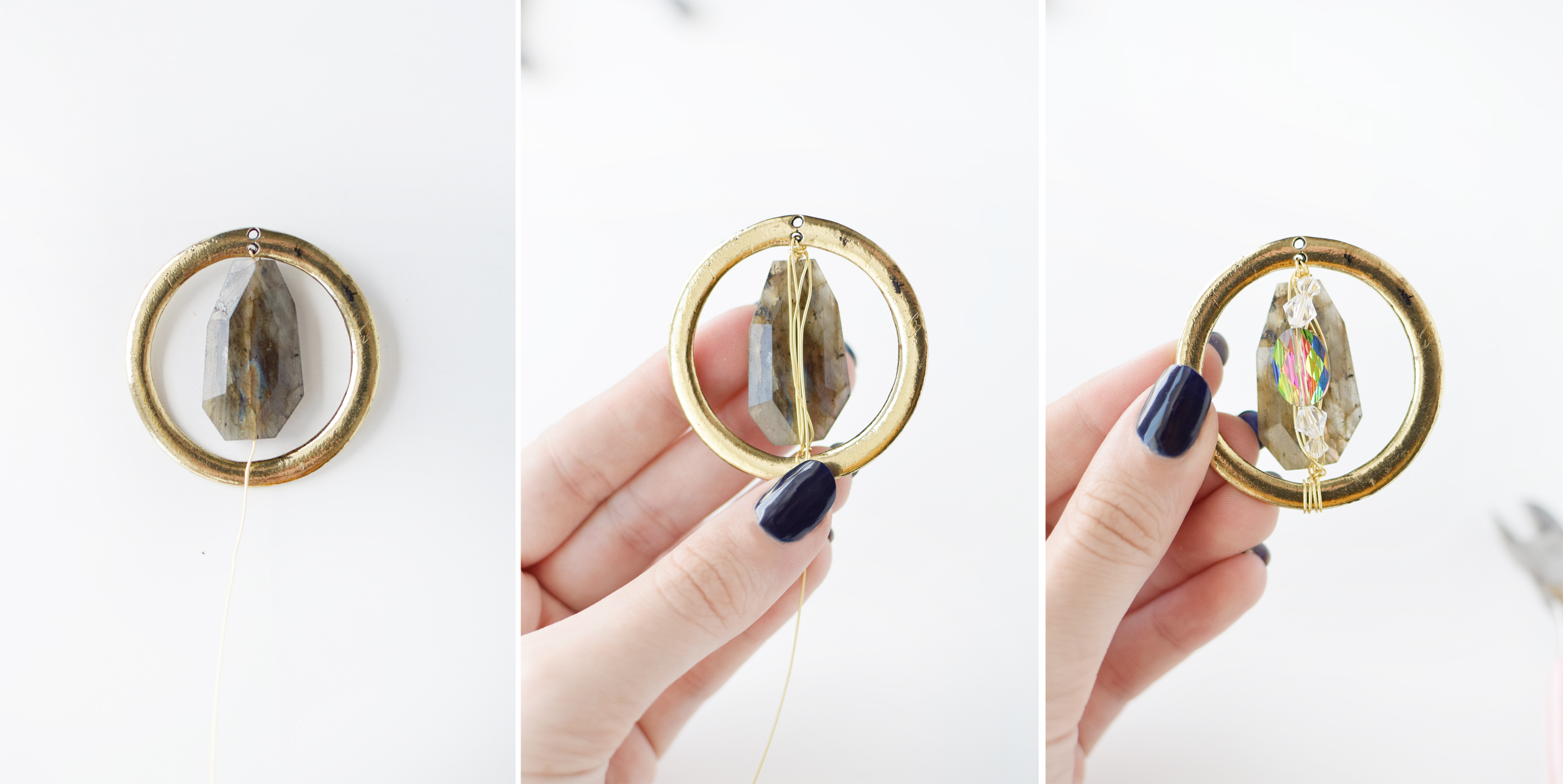 DIY Feather Daydream Necklaces by Quiet Lion Creations