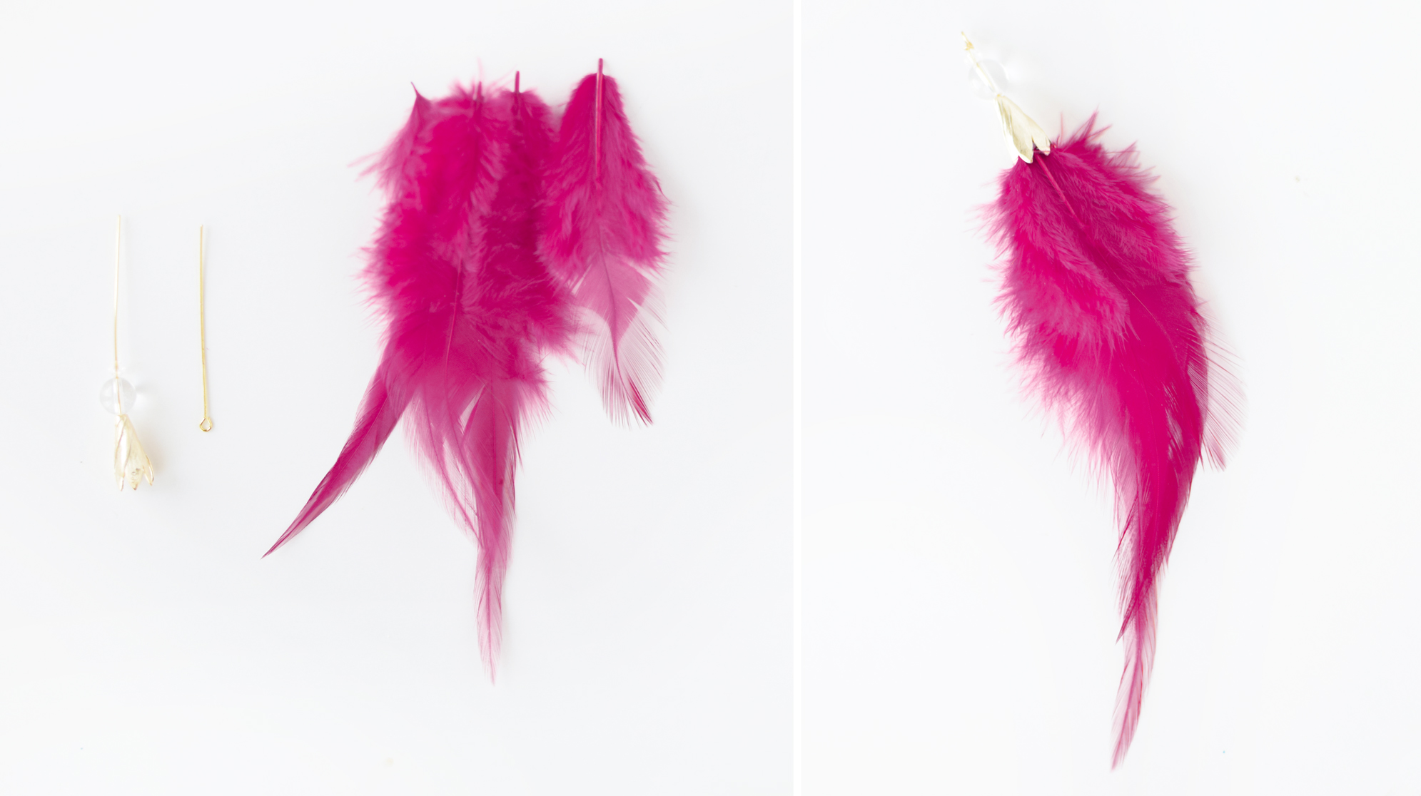 DIY Feather Daydream Necklaces by Quiet Lion Creations