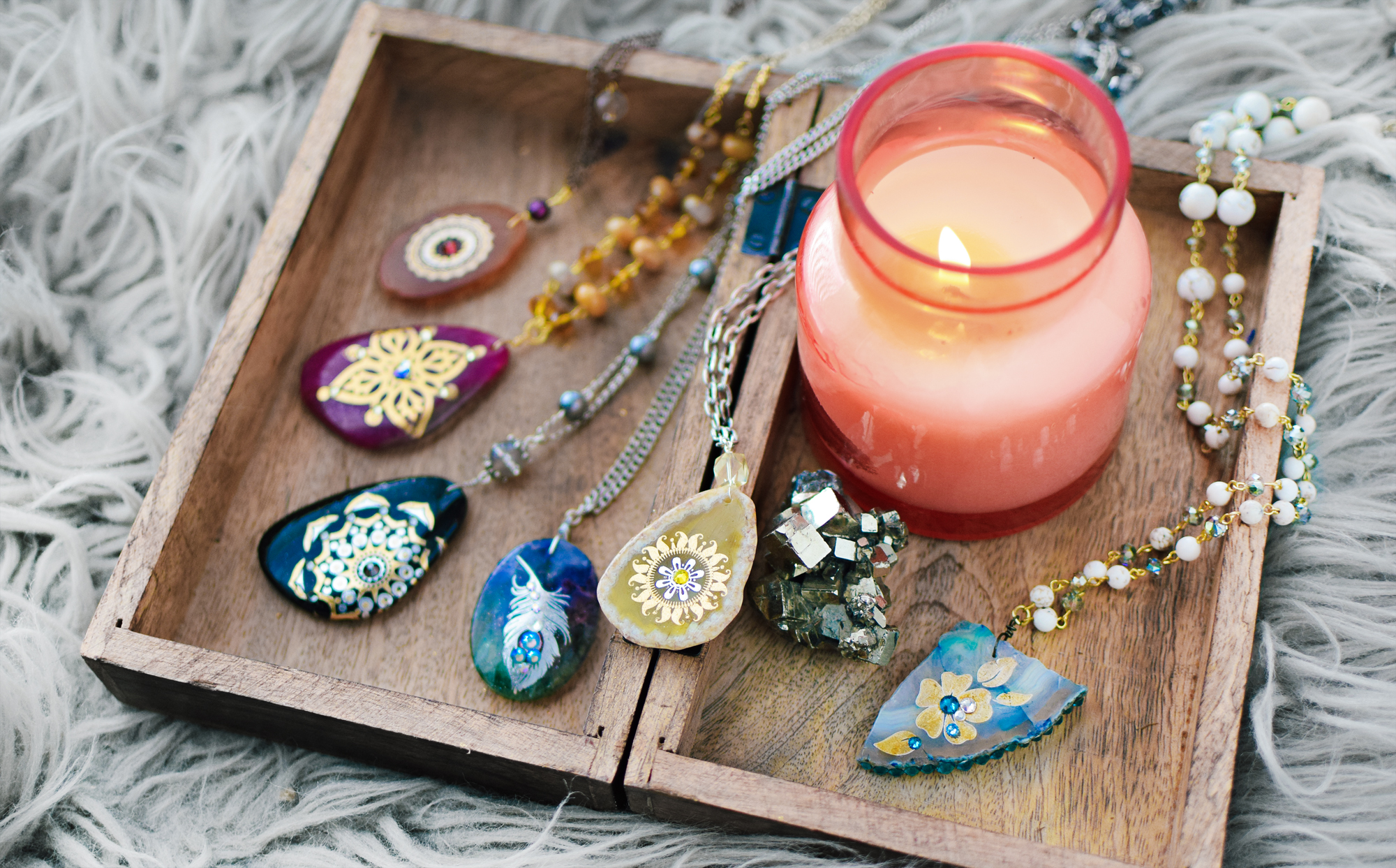 Boho Bliss Agates, by Quiet Lion / Allison Cooling