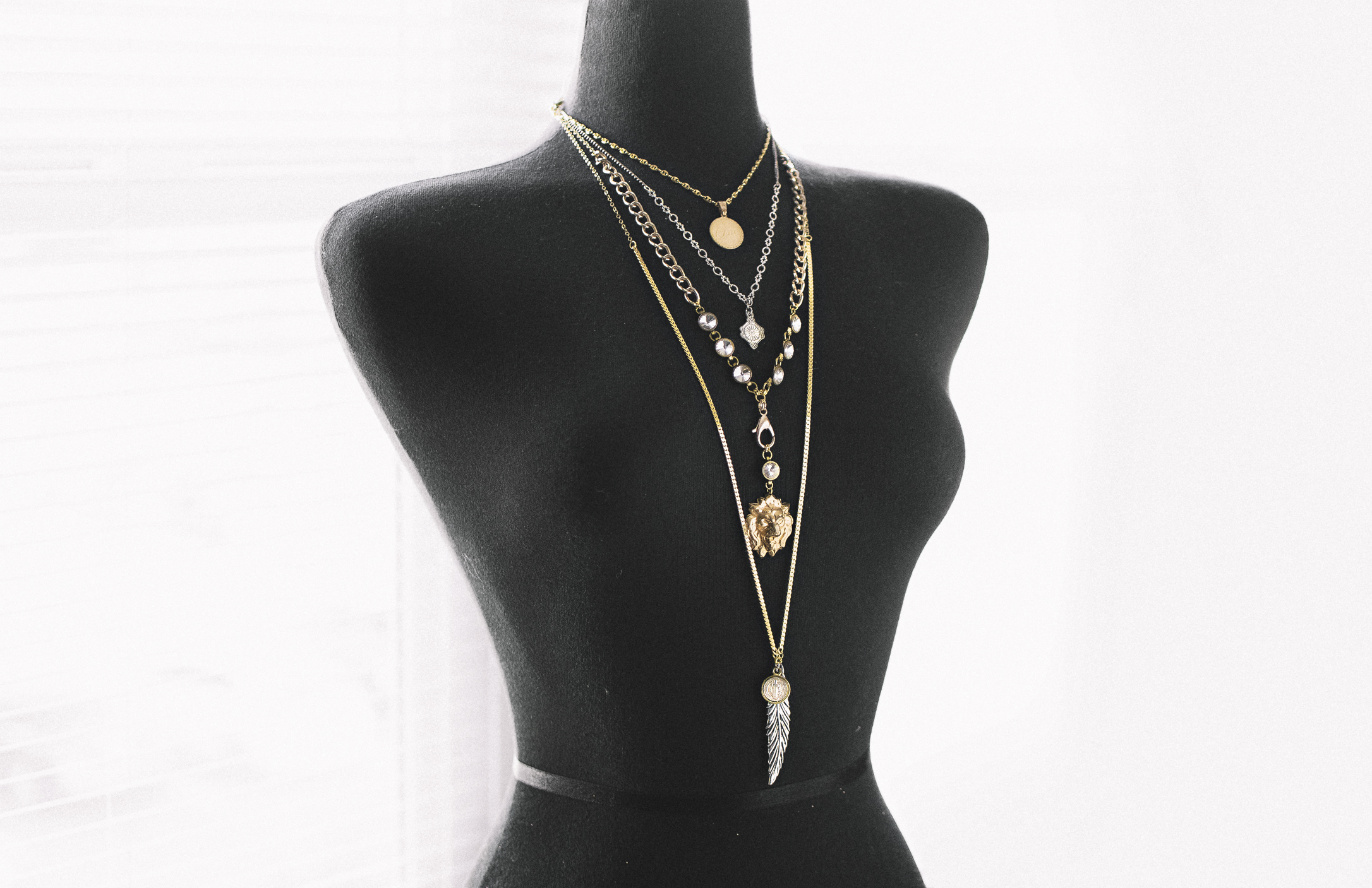 diy layered necklace by Quiet Lion Creations