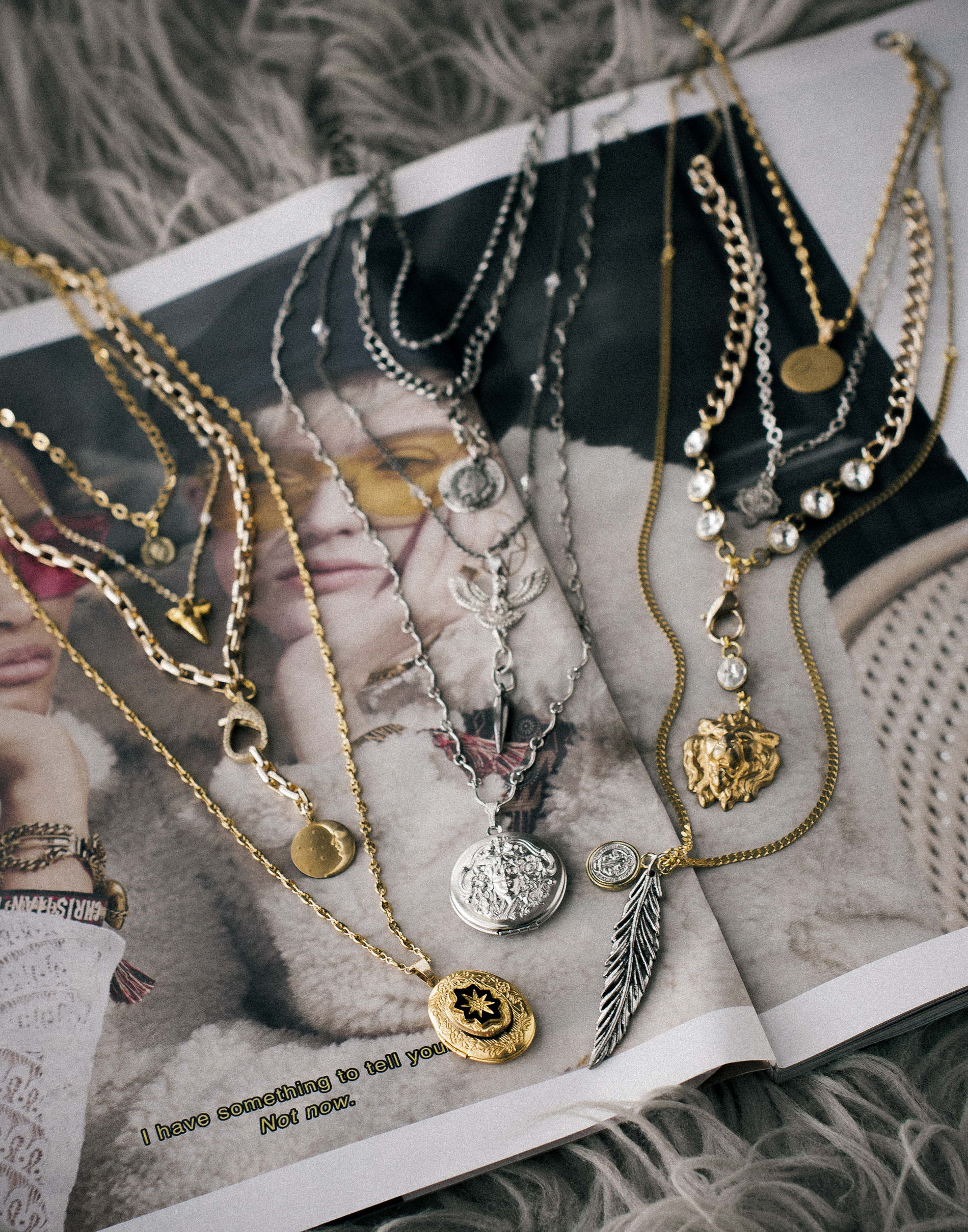 diy layered necklace by Quiet Lion Creations