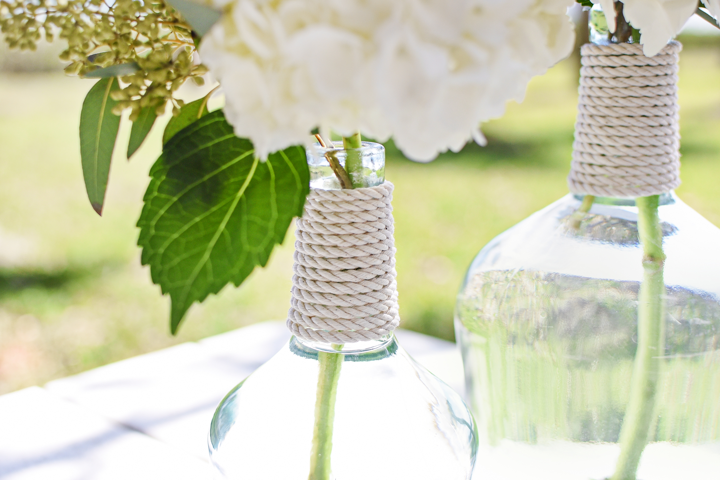 DIY Sailor's Rope Vases